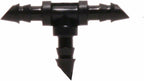 Raindrip 307050B, Barbed Tee, 1/4-Inch, 50-Pack, Drip Irrigation Fitting for Supply Tubing & Dripline, Black