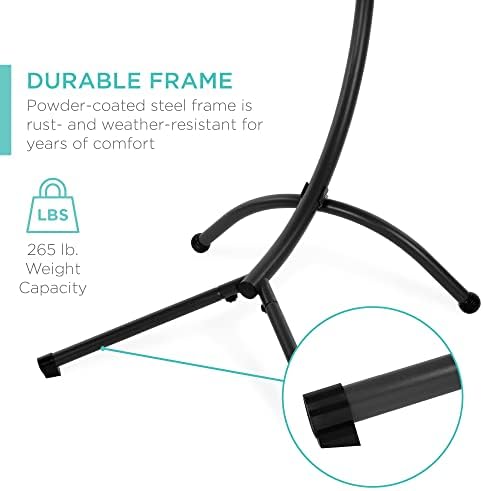 best choice products hanging led-lit curved chaise lounge on a desk or shelf