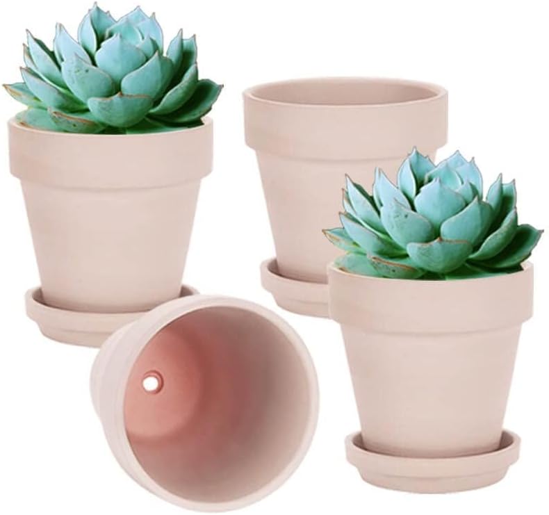 vensovo 6 inch pink terracotta & clay pots, main product view