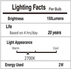 Svater 25 FT Outdoor String Lights 2W, Patio Light for Outside with 9 Antique S14 Plastic LED Bulbs, IP65 Waterproof Hanging Cafe Market Lighting, ETL-Listed Dimmable Warm White 2700K