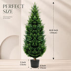 48-inch artificial cypress (2 packs) - uv-resistant artificial, close-up detail