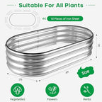 jeria raised garden bed,galvanized raised 2 pcs 4×2×1ft shown in use
