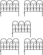 birdrock home 5pk ornate landscape edging fence for, view 9