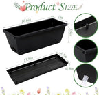 17inches rectangle planter box with drainage holes and shown in use