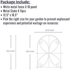 shoplala decorative garden fence (10 panels) 12.5inx16.5in animal shown in use