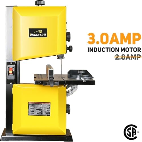 woodskil 9-inch band saw, 3-amp benchtop bandsaw, 2500, close-up detail