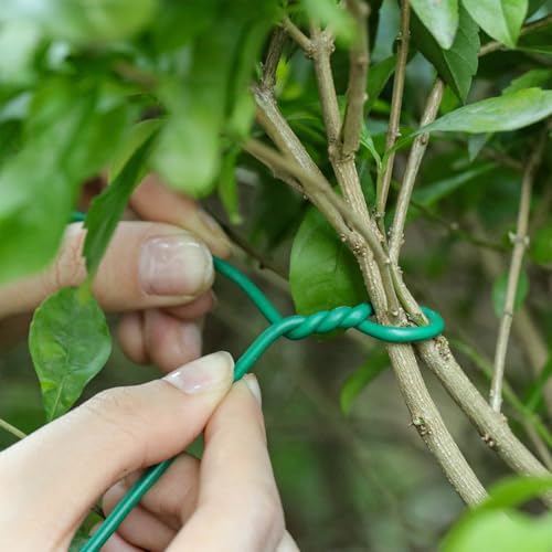 zhengmy 500ft/153m garden twist ties wire with cutter, close-up detail