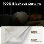 capaloca natural pinch pleated 100% blackout curtains 90 showing dimensions