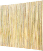 vevor natural rolled bamboo fence, eco-friendly privacy screen, side view