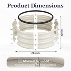 round galvanized raised garden bed kit, 3 pcs, side view
