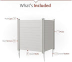 enclo premium white vinyl privacy screen, diy no showing dimensions