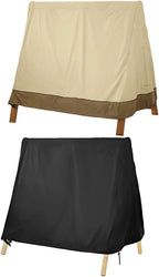 Outdoor Swing Covers for A Frame Patio Swing, A-Frame Swing Cover Waterproof, Porch Patio Swing Canopy Cover, Windproof for UV Resistant Weather Protector (Beige216*140 * 170cm)
