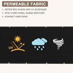 privacy fence screen 170gsm 4x25 ft heavy duty, side view