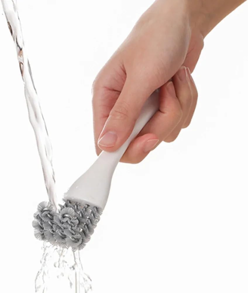 1pc Double-Ended Slot Cleaning Brush, Groove and Crevice Cleaner for Kitchen, BBQ Grates, Bathroom and Home, White