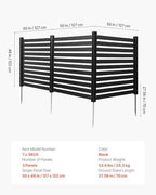 vevor outdoor privacy screen 50" w x 48" on a desk or shelf