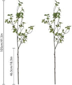41” artificial greenery stems, long fake plant twigs showing dimensions