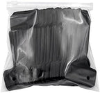 KINGLAKE 100 Pcs Waterproof Thick Plastic Black Plant Tags T Type Nursery Garden Labels