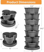 vecelo 7 tier vertical garden planter, self watering shown in use