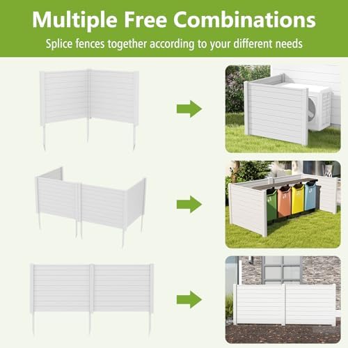privacy screen 2 fence panels, 48" x 38", side view