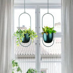 modern metal hanging planters with 6 inch pots, package contents