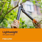 fiskars 15” powergear garden anvil loppers, tree trimmer, side view