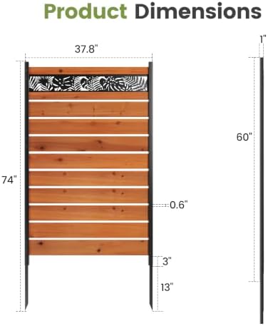 wood privacy screen, no dig outdoor fence,reddish brown, close-up detail