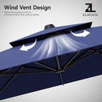 9x12ft navy blue cantilever outdoor patio umbrella with on a desk or shelf