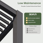 aoxun louvered pergola 10x12, outdoor metal pergola with showing dimensions