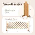 vingli 2pcs expandable garden fence with arched top, side view