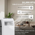 shinco 10,000 btu portable air conditioner - 3-in-1 shown in use