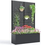 garveelife metal planter box with trellis 71"x47"x16", with on a desk or shelf