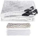clear vinyl outdoor curtains for patio waterproof gazebo, front angle view