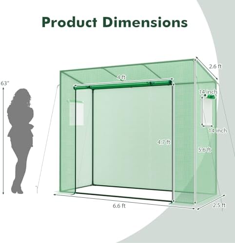 happygrill mini greenhouse, portable walk-in greenhouse with pe on a desk or shelf