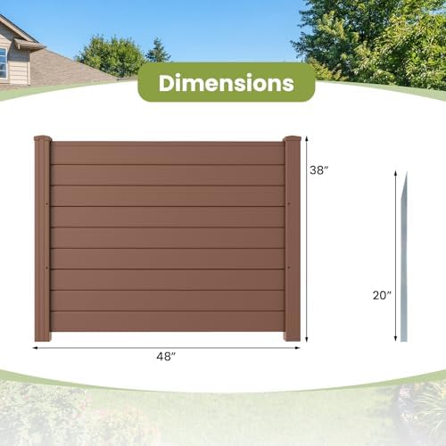 s afstar 2 panels outdoor privacy fence, 48” on a desk or shelf