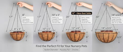 kingbuy 10 inch hanging planter basket with coconut, package contents