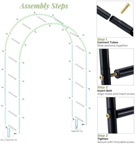 thickened tube garden arch,7.3ft heavy-duty metal with 16mm on a desk or shelf