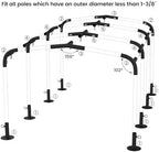 1 3/8'' canopy fittings for 8 leg carport, side view