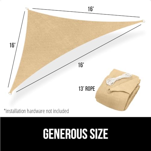 gorilla grip heavy duty sun shade sail for, view 9