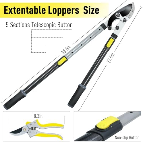 tree branch cutter garden shears set, loppers for showing dimensions