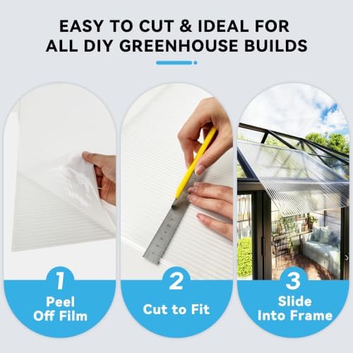 greenhouse panel, 6'ft x 2'ft x 0.24"in twin-wall on a desk or shelf