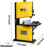 woodskil 9-inch band saw, 3-amp benchtop bandsaw, 2500 shown in use