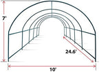 yardgrow greenhouse frames for larger hot garden house, side view