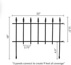 sunnydaze decorative garden fence border, 22" w x, package contents