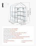 vevor walk-in greenhouse, 54" x 54" x 77.2" on a desk or shelf