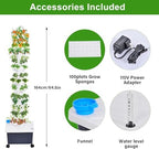 hydroponic tower, 14-layer hydroponics growing system kit with, front angle view