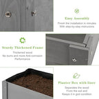 raised garden bed with legs, 31x16x31'', outdoor wood showing dimensions