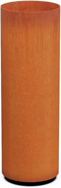 Plantercraft Large Round Planters for Outdoor Plants 36 Inch Tall Corten Steel Planters | Modern Metal Column Planter for Entryway, Patio & Garden Decor
