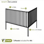 zippity 24in zurich fence kit, poly-steel diy no, side view