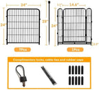 getlay 24 in(h) decorative garden fences with gate, close-up detail