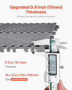vevor interlocking drainage mat, 12” x 12” modular, close-up detail